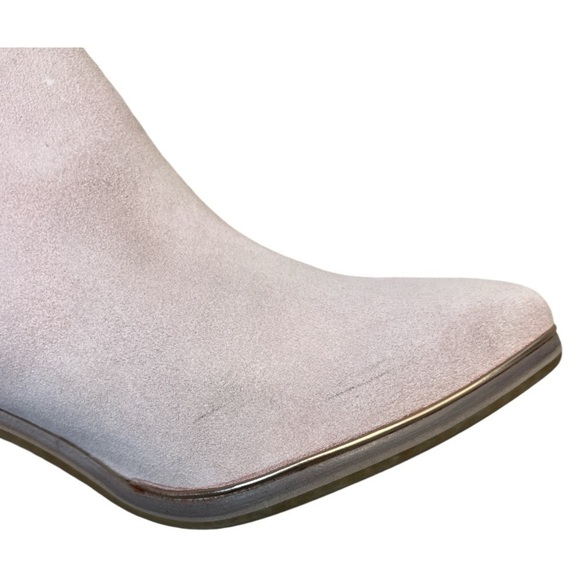 Ted Baker Lorca Pink Suede Ankle Boots Size 40.5 / US 9.5 Rose Gold Detail - Picture 10 of 15